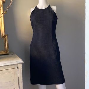 New ETCETERA Black Dress ribbed and lined  . Size 2